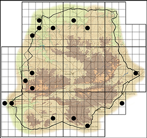 Colotis evagore Waterberg distribution